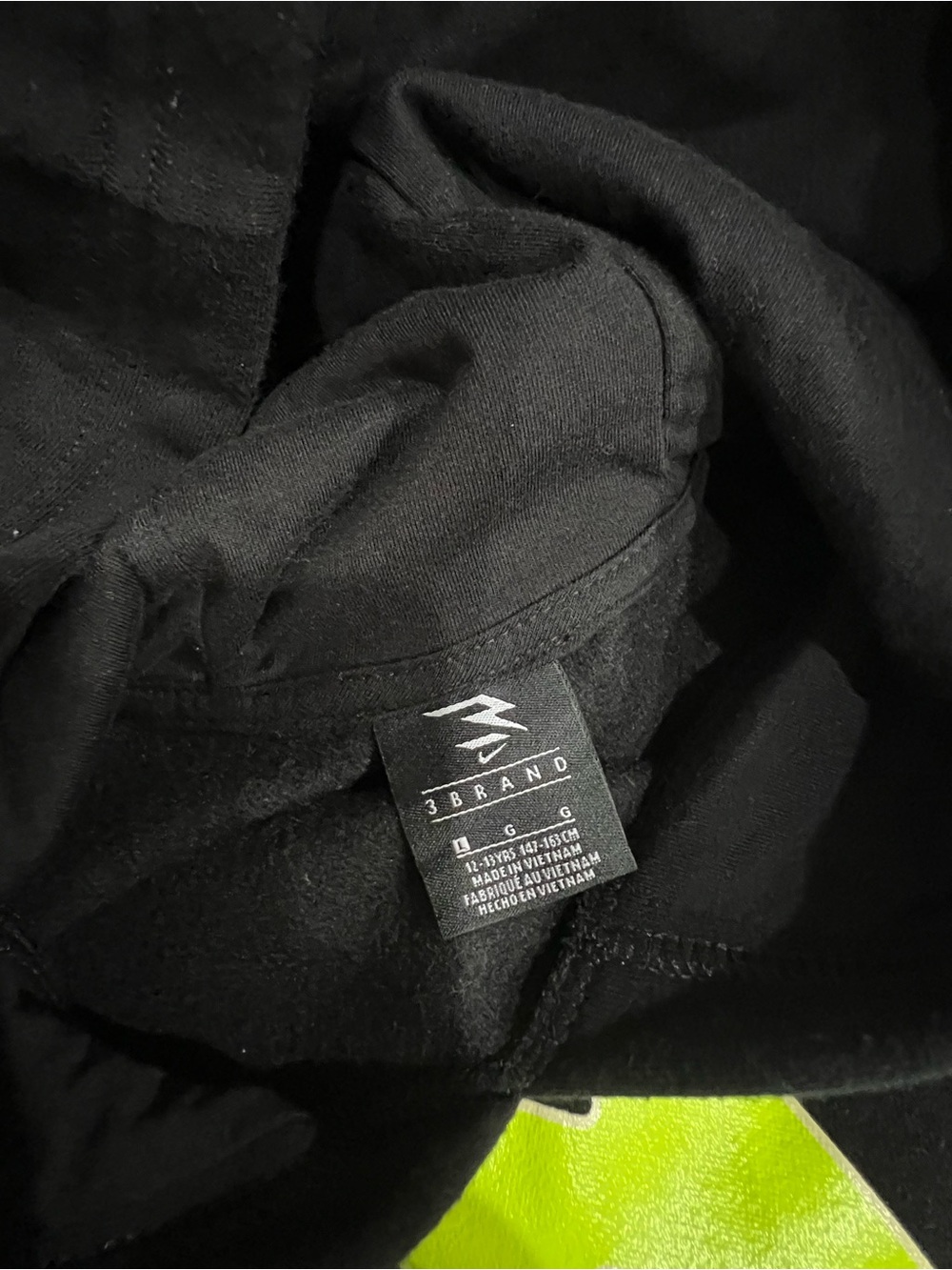 Nike Kids Black Hoodie with Neon Yellow Graphic - Picture 3 of 3